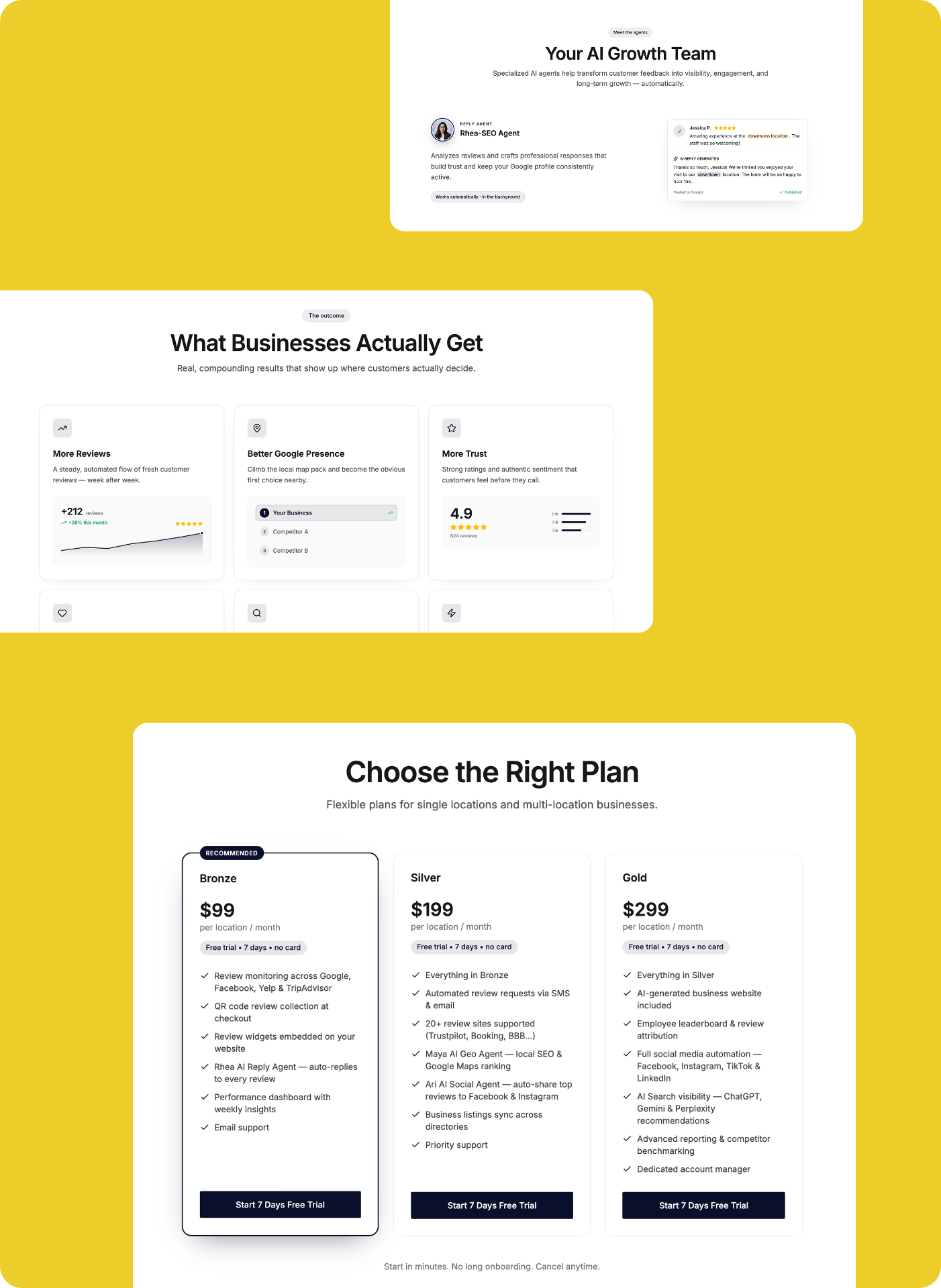 Pricing plans example generated by Prompt2Site